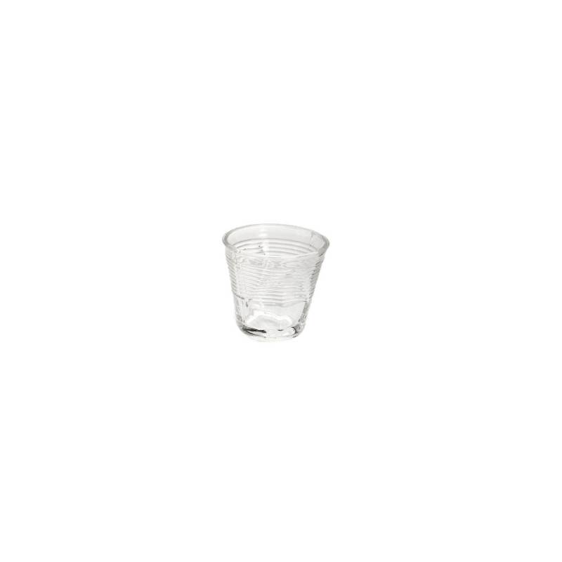 Crumpled transparent coffee glass 2.70 oz.