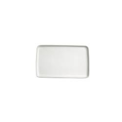 Rectangular white aluxine snack tray 6.30x3.07 inch