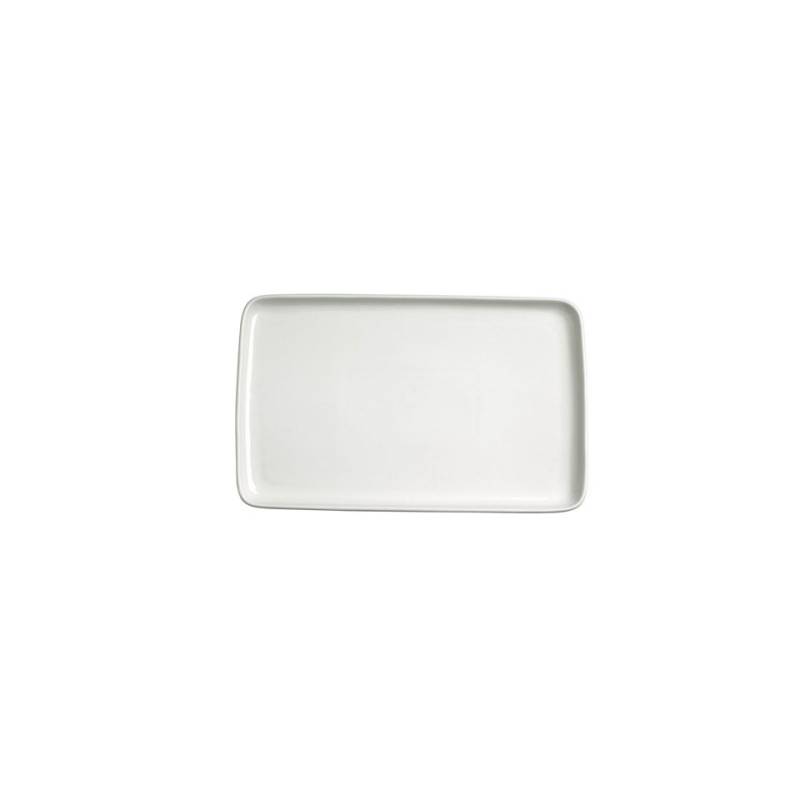 Rectangular white aluxine snack tray 6.30x3.07 inch