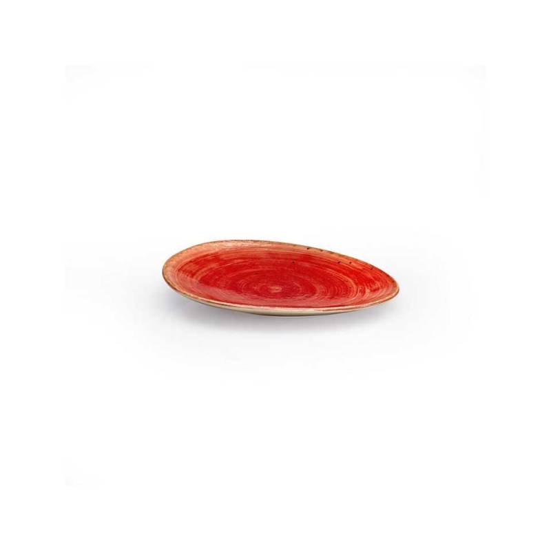 Piattino Appetizer in porcellana rosso peperoncino cm 16x12