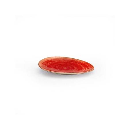 Piattino Appetizer in porcellana rosso peperoncino cm 16x12