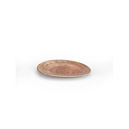 Piattino Appetizer in porcellana grigio cumino cm 16x12
