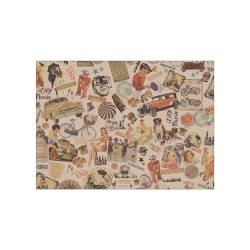 Kraft paper with vintage decoration placemat 11.81x16.53 inch