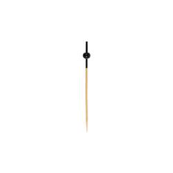 Stecchino con perla nera in bamboo cm 9