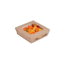Nomipack brown paper box with lid and window 4.72x4.72x1.57 inch