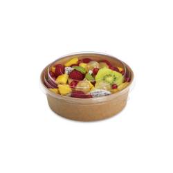 Tusipack brown paper salad rond container 16.90 oz.