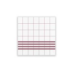 Serviette de table London blanche et bordeaux en polyester et cellulose 40x40 cm