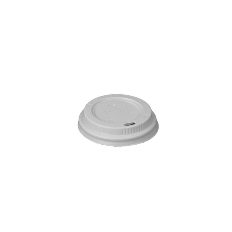 Tappo in plastica monouso bianca cm 6,4