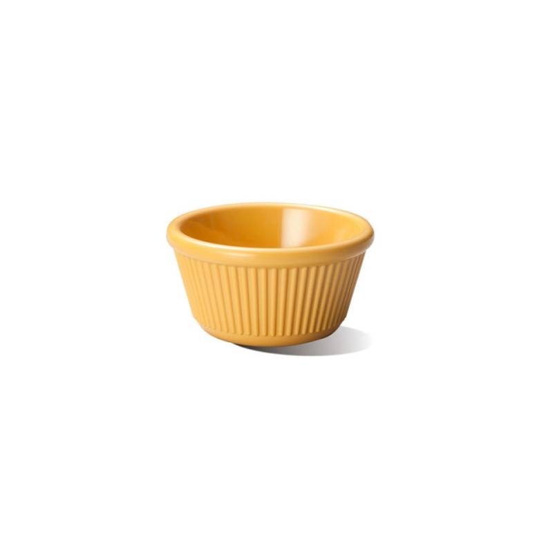 Yellow melamine fluted ramekin 2.75 inch