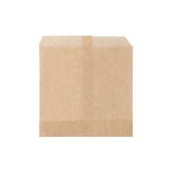 Brown paper greaseproof chips bag 4.72x4.72 inch