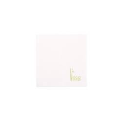 White eco bamboo napkin 7.87x7.87 inch