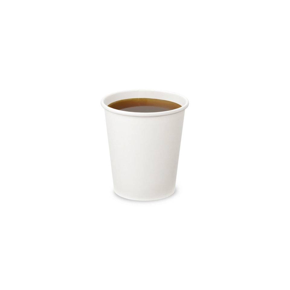 Disposable white paper cups 6.08 oz.