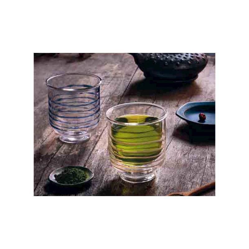 Bicchiere Asagao thermic glass tea cup Luigi Bormioli in vetro cl 23,5