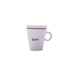 White tritan away espresso cup with lid 2.36 oz.