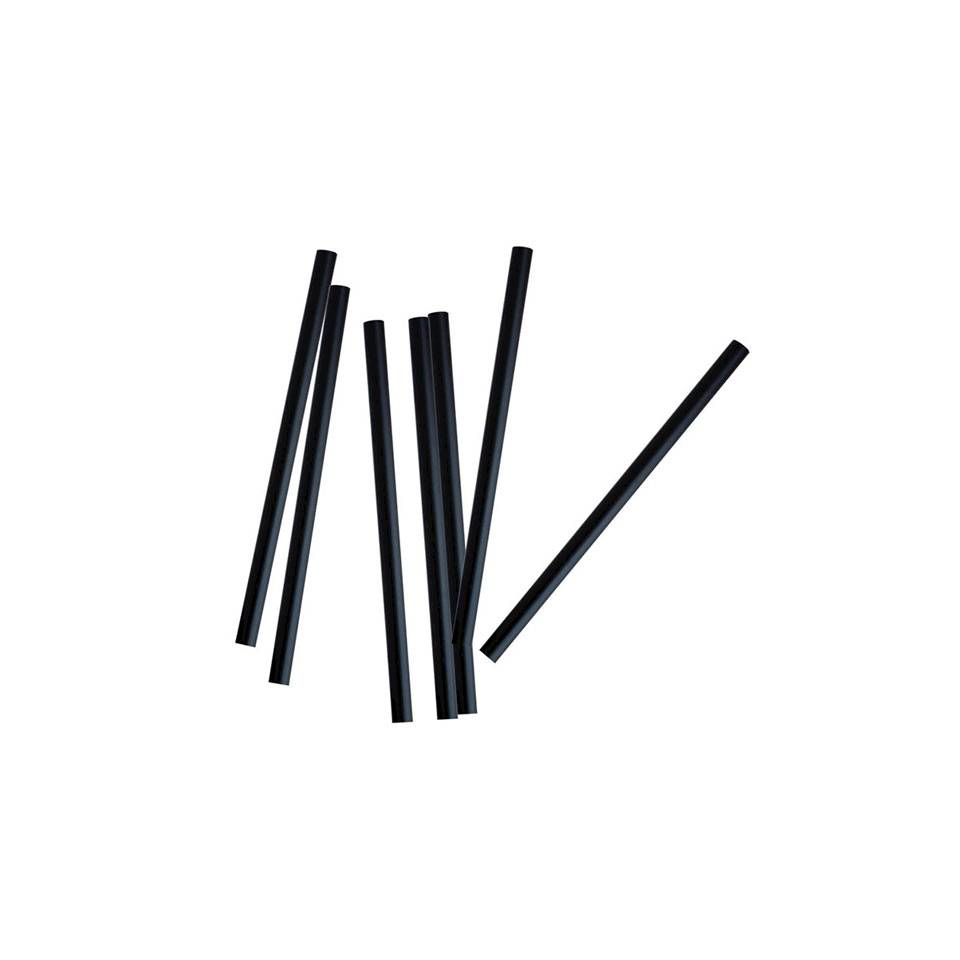 Biodegradable black paper straws 5.71x0.24 inch