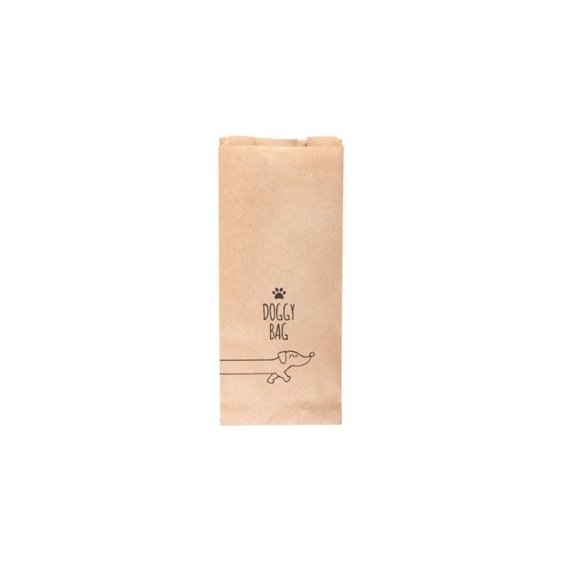 Sacchetto Doggy Bag in carta marrone cm 14x8x32