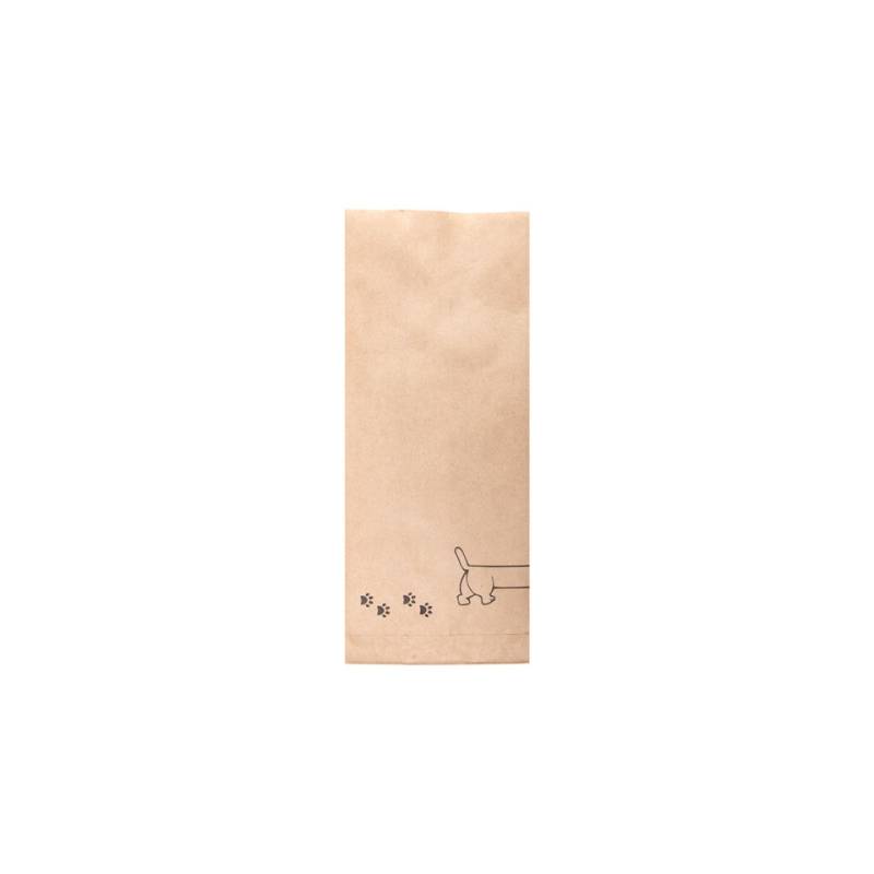 Sacchetto Doggy Bag in carta marrone cm 14x8x32