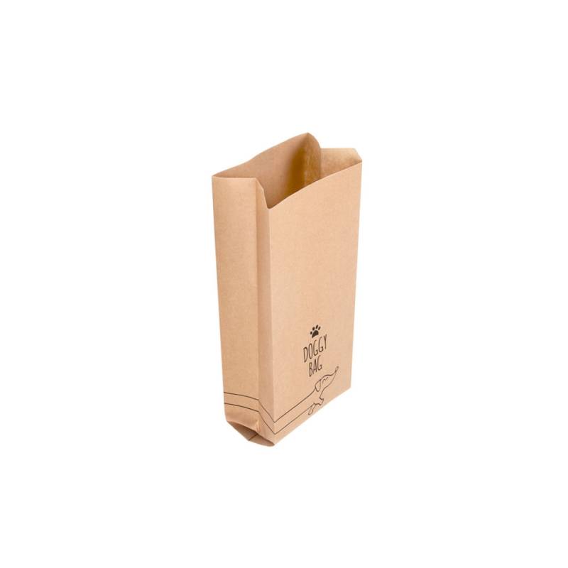 Sacchetto Doggy Bag in carta marrone cm 14x8x32