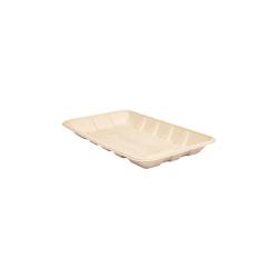 Bionic brown bagasse rectangular tray 10.63x6.57x1.02 inch