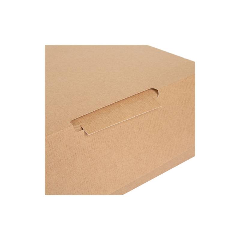 Brown cardboard Lunch box 9.45x9.25x3.54 inch