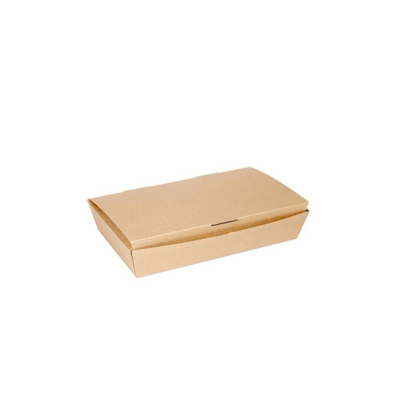 Brown cardboard Lunch box 10.82x6.50x1.97 inch