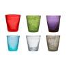 Bicchiere acqua Surf in vetro di colori assortiti cl 30