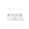 Condiment holder 4 brushed stainless steel and polypropylene trays cm 30.5x19x9.3