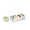 Condiment holder 4 brushed stainless steel and polypropylene trays cm 30.5x19x9.3