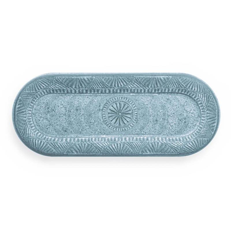 Light blue patterned melamine Mono tray cm 38x16