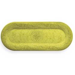 Mono yellow melamine fantasy tray 14.96x6.30 inch