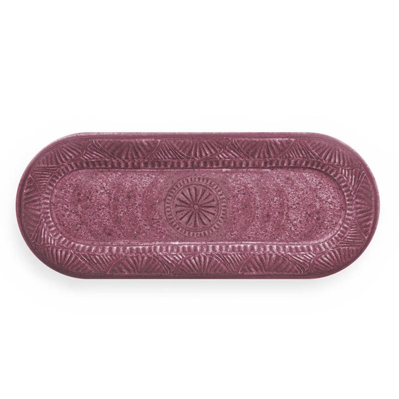 Patterned magenta melamine Mono tray cm 38x16