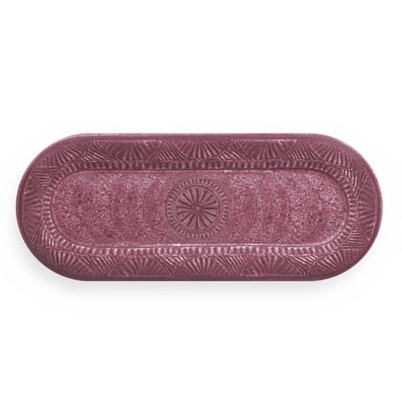 Vassoio Mono in melamina magenta fantasia cm 38x16
