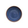 Natural melamine blue bottom plate with terracotta-colored border cm 20