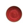 Piatto fondo Natural in melamina rossa con bordo color terracotta cm 20