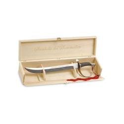 Sommelier sabre in wooden box