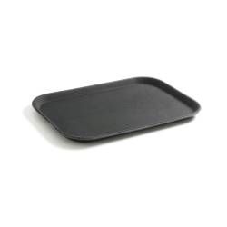 Hendi black polypropylene rectangular anti-slip tray 20.86x12.79 inch