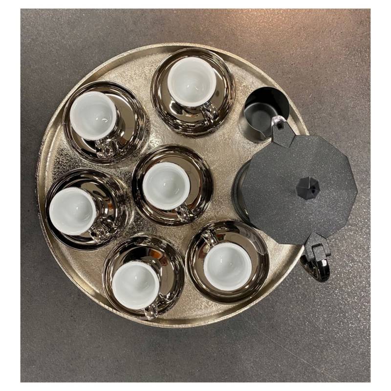 Silver coffee shop gift set