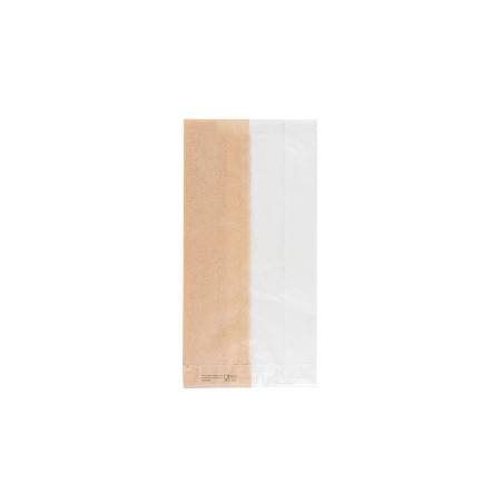 Sacchetto Kraft con finestra laterale in carta cm 12x23