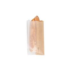Kraft paper bag with side window 4.72x9.05 inch