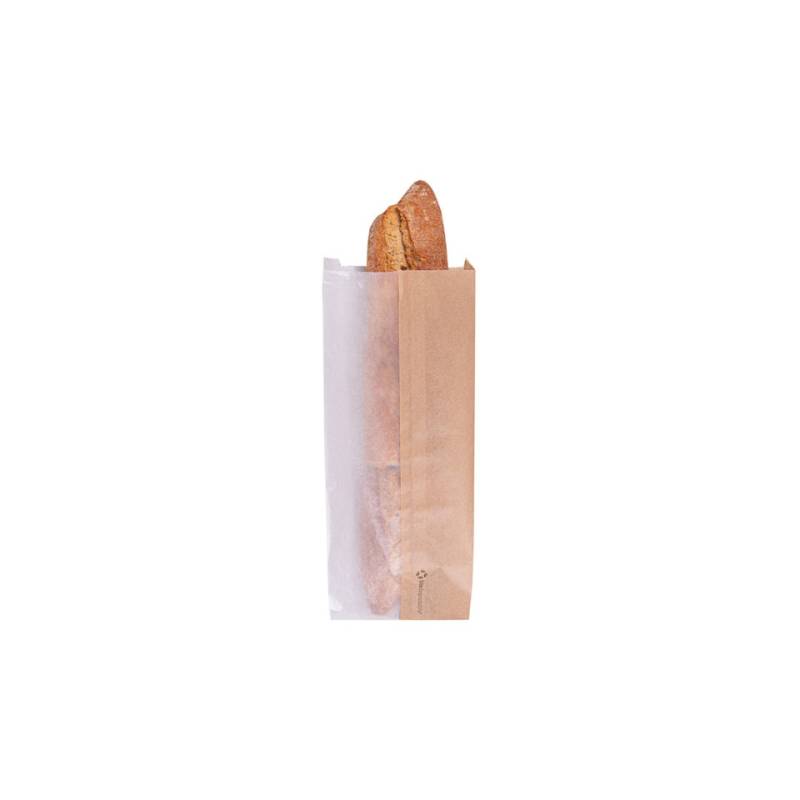 Kraft paper bag with side window 4.72x11.81 inch