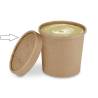 Brown cardboard lid for Bowlipack container 3.54 inch