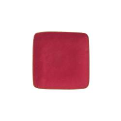 Mediterranean square cherry red ceramic plate 4.60 inch