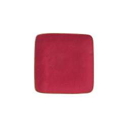 Mediterraneo Novità Home quadratischer Keramikteller kirschrot cm 11.7