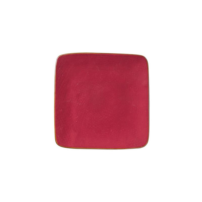 Mediterraneo Novità Home square cherry red ceramic plate 4.60 inch