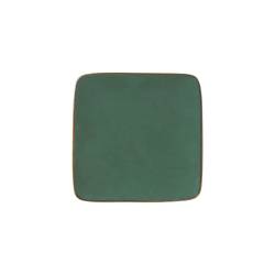 Piatto quadro Mediterraneo in ceramica verde cm 11,7