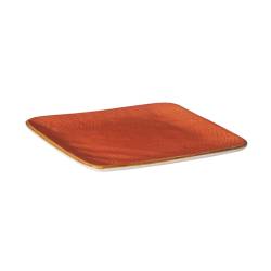 Mediterranean square jaffa orange ceramic plate 4.60 inch