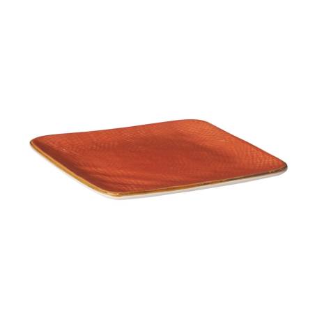 Mediterraneo Novità Home square jaffa orange ceramic plate 4.60 inch