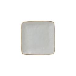 Piatto quadro Mediterraneo in ceramica fango cm 11,7