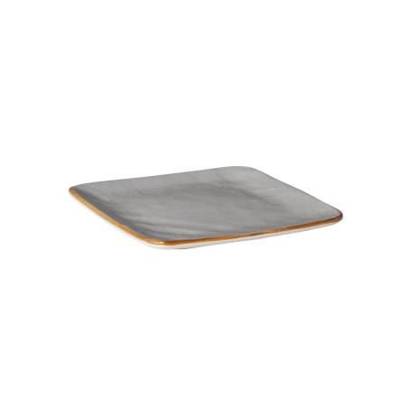 Mediterraneo Novità Home quadratischer Teller aus Schlammkeramik cm 11,7
