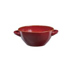 Coppetta riso e zuppa Mediterraneo in ceramica rosso ciliegia cm 15